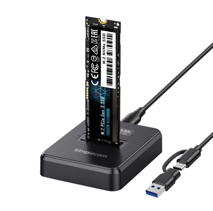 Simplecom SD511 M.2 SSD Docking Station NVMe and SATA Dual Protocol USB 3.2 Gen 2 10Gbps USB-C interface compliant with USB 3.2 Gen 2 standard Simplecom SD511 M.2 SSD Docking Station NVMe and SATA Dual Protocol USB 3.2 Gen 2 10Gbps USB-C interface compliant with USB 3.2 Gen 2 standard